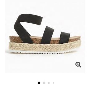 Torrid Black elastic stretch espadrilles size 10.5